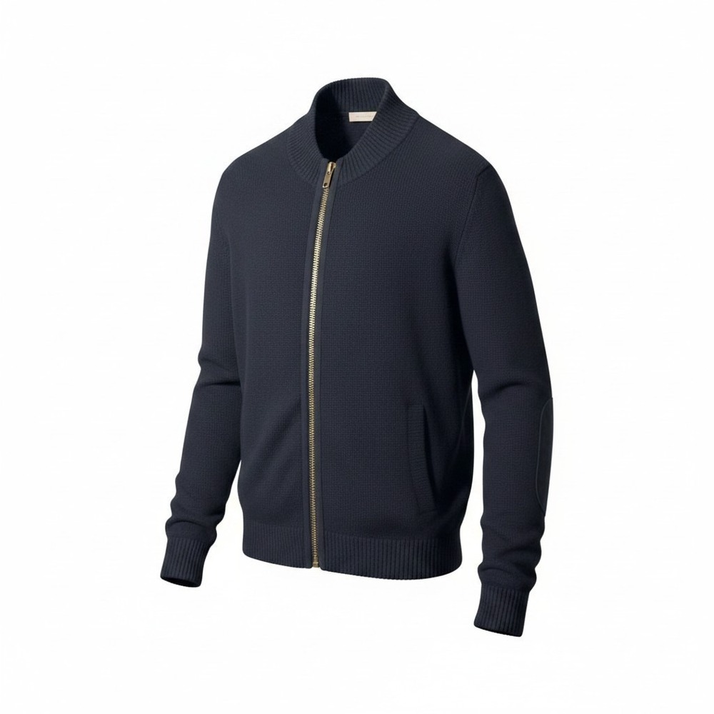 Duluth Trading Co Mens Size 2XL Full Zip Mock Wool Blend Sweater Black